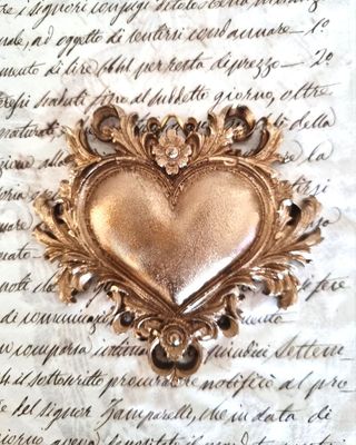 Lotto 4 Cuori Decorativi Stile Barocco