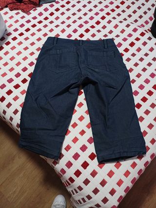 Pantalones pirata vaqueros azules