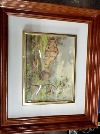 Cuadro Óleo Paisaje con Casa