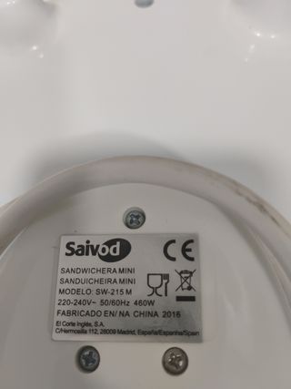 Sandwichera Saivoid Mini Blanca