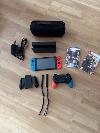 Nintendo Switch con juegos y accesorios