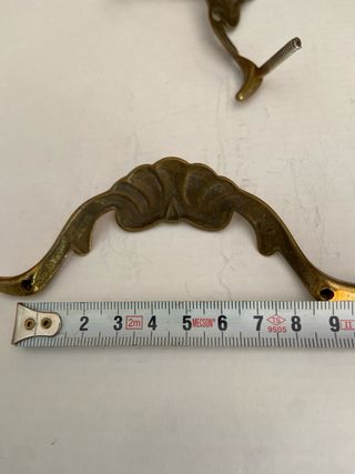 Lotto 4 maniglie vintage oro