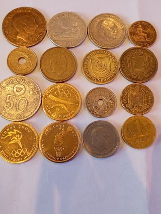 Lote de monedas antiguas españolas