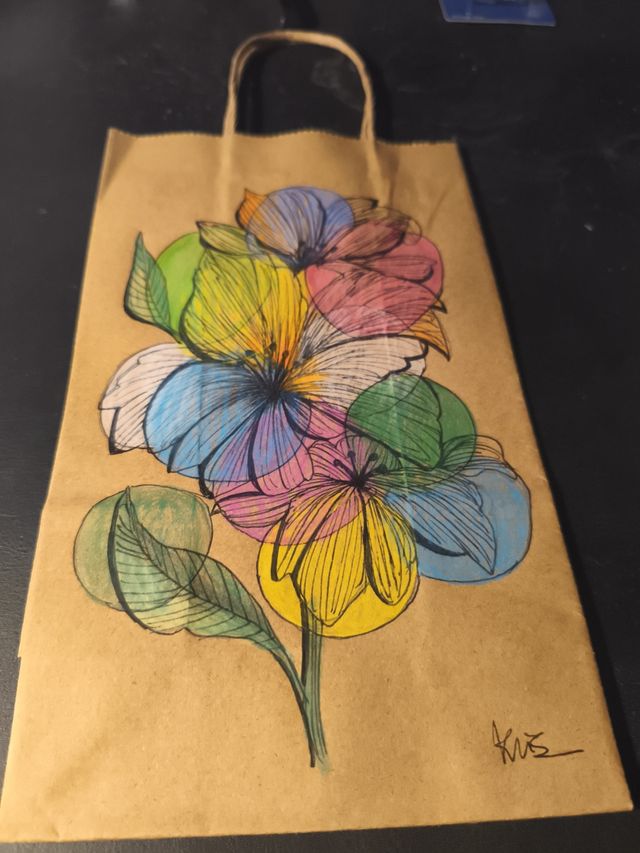 Bolsa de regalo kraft decorada
