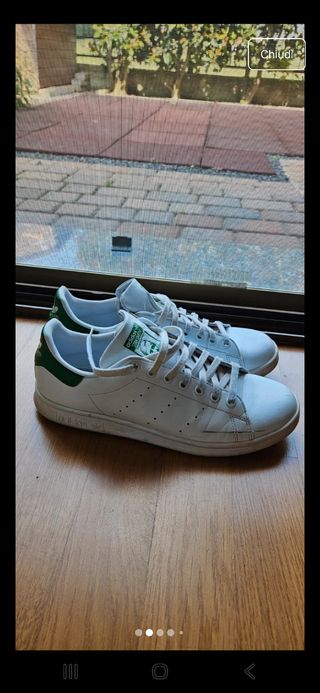 Adidas Stan Smith Bianche e Verdi taglia 43 1/3