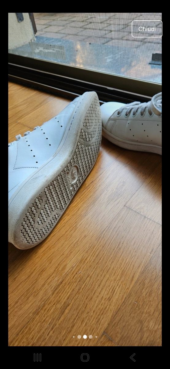 Adidas Stan Smith Bianche e Verdi taglia 43 1/3
