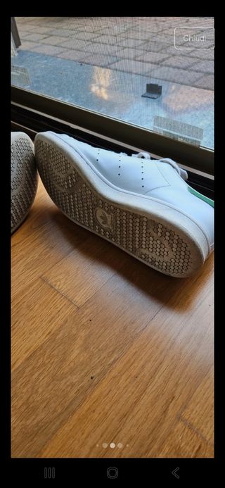 Adidas Stan Smith Bianche e Verdi taglia 43 1/3
