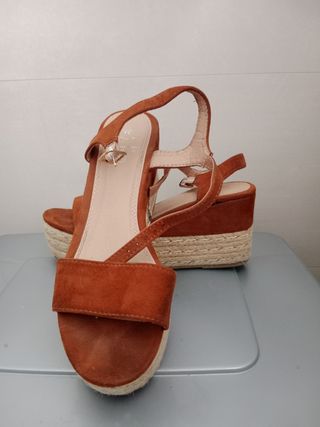 Sandalias Amichi Talla 38 Cuña Esparto