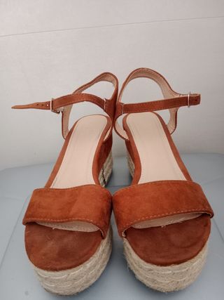 Sandalias Amichi Talla 38 Cuña Esparto