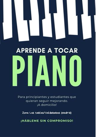 Clases particulares Piano (zona Las Tablas)