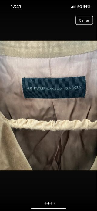 Chaqueta mujer efecto ante 