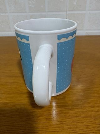 Taza cerámica búhos azul multicolor