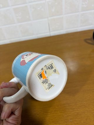 Taza cerámica búhos azul multicolor