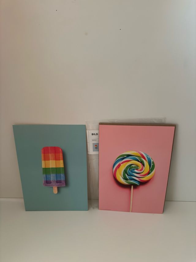 Lámina Ikea Popsicle y Piruleta
