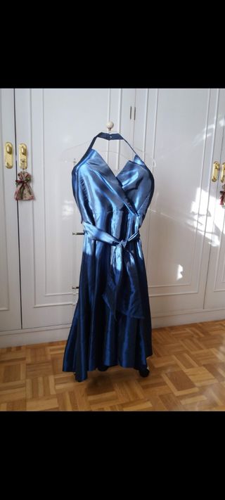 Vestido fiesta juvenil azul