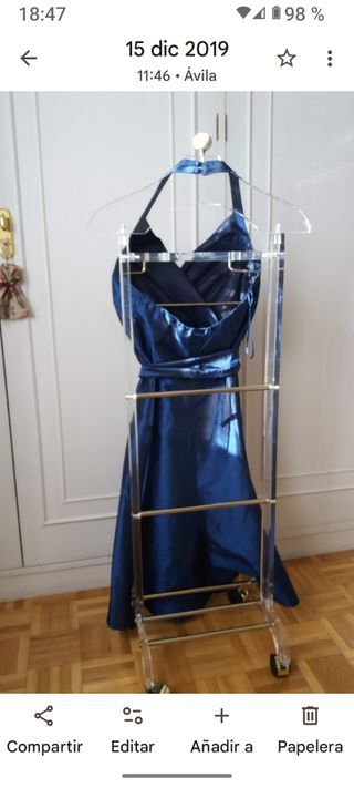 Vestido fiesta juvenil azul