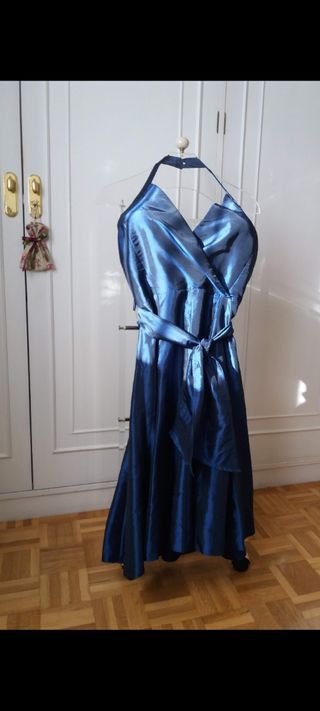 Vestido fiesta juvenil azul