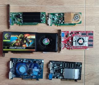 Lote de tarjetas gráficas AGP y pcie 