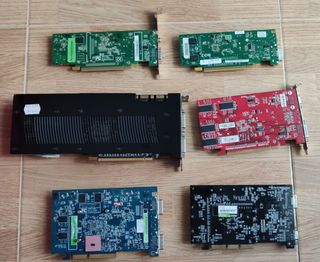 Lote de tarjetas gráficas AGP y pcie 