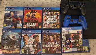 PS4 (Playstation 4)Negra 1TB + 7 juegos