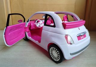 Barbie Fiat 500 Auto bianca con bambole