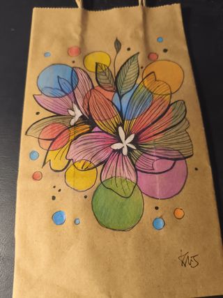 Bolsa kraft para regalar 