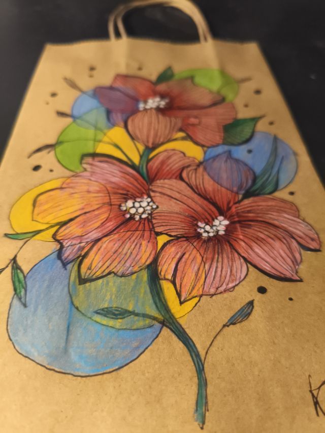 Bolsa de regalo kraft decorada