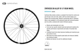 Ruedas eBike Enduro 29" CrankBrothers Synthesis HG