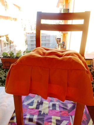 Set 3 cuscini cotone con volant