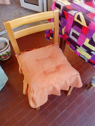 Set 3 cuscini cotone con volant