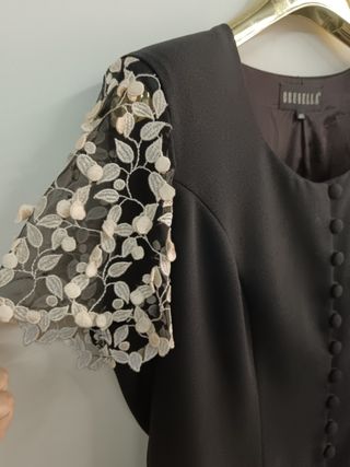 Traje elegante BRUNELLA negro talla 46
