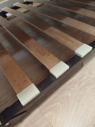 Somier doble beige y gris Regalo cubre somier tela