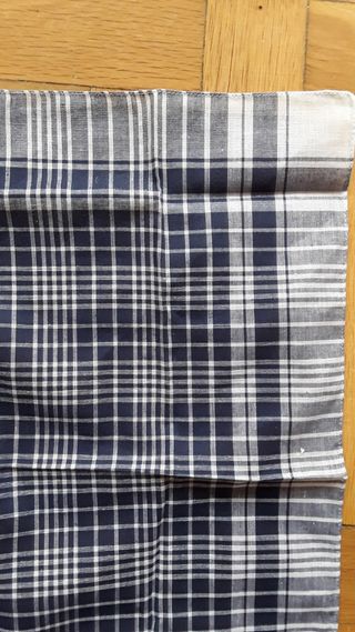 Pañuelo traje baturro cuadros azul y blanco