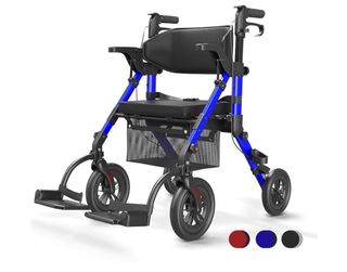 Andador Silla de Ruedas 2 en 1 Vocic azul