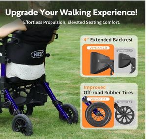 Andador Silla de Ruedas 2 en 1 Vocic azul