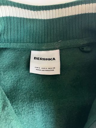 Quiet Place Sweatshirt Green Half Zip Embroidered