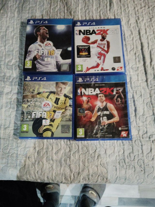 4 Juegos PS4: FIFA 18, FIFA 17, NBA 2K17, NBA 2K21
