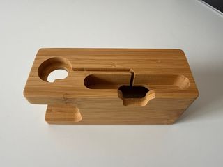 Soporte de Carga Apple Watch iPhone Madera