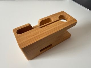 Soporte de Carga Apple Watch iPhone Madera