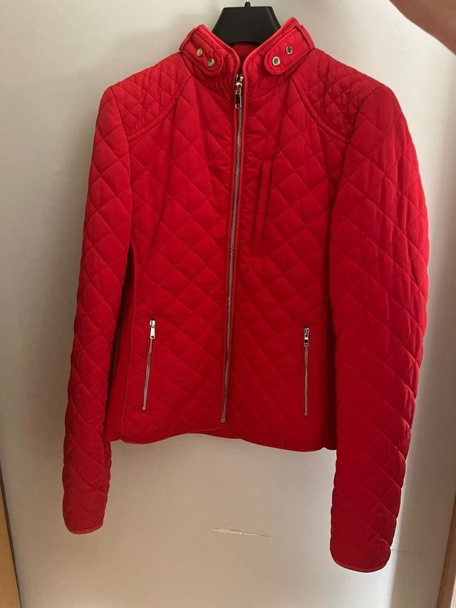 Anorak Zara Mujer Rojo Acolchado