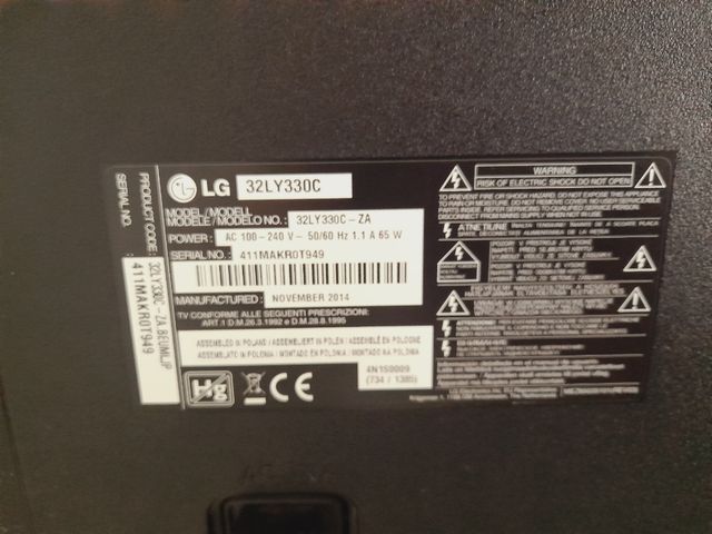 LG TV Pantalla Negra