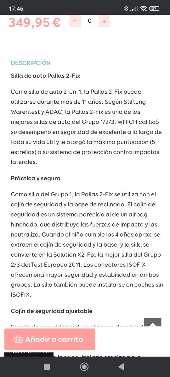 Silla coche Cybex Pallas 1-2-3