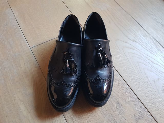 Mocassini neri con para, taglia 35