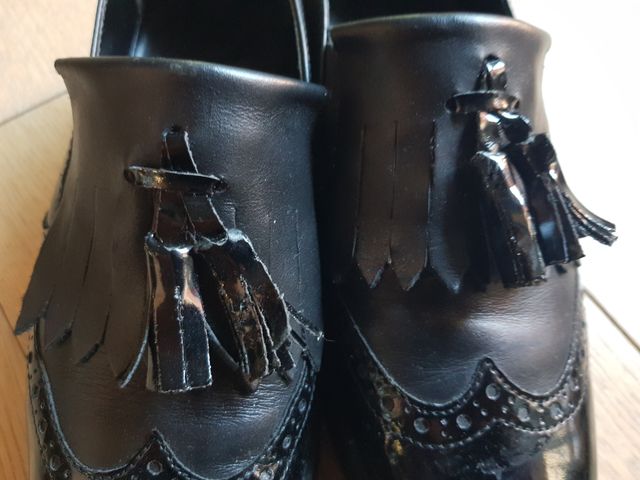 Mocassini neri con para, taglia 35