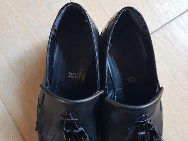 Mocassini neri con para, taglia 35