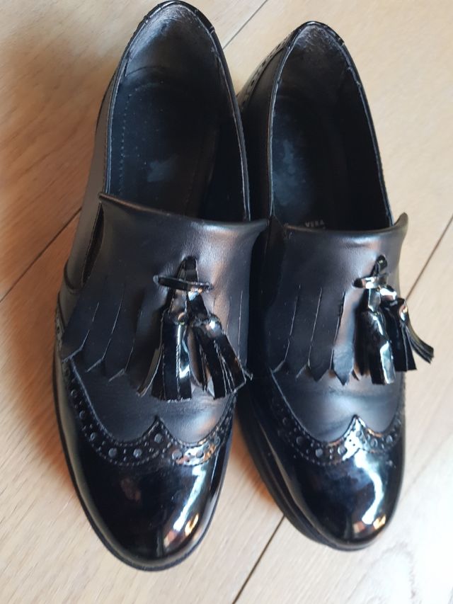 Mocassini neri con para, taglia 35