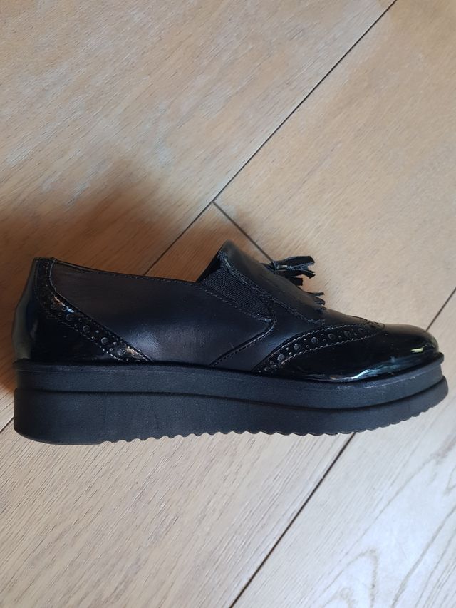 Mocassini neri con para, taglia 35