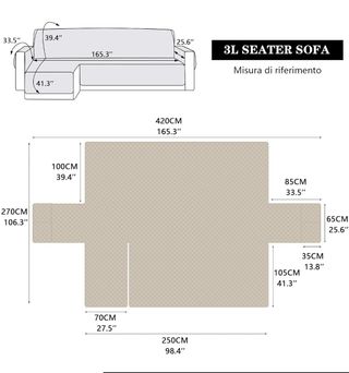 Funda sofá chaiselongue