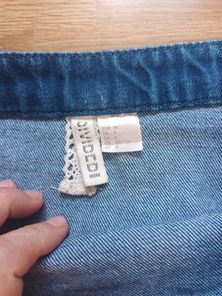 Minifalda vaquera h&m 38 azul medio 