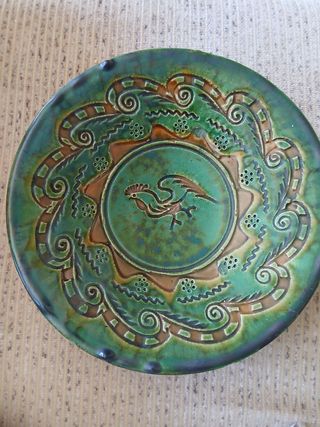Plato de cerámica decorado